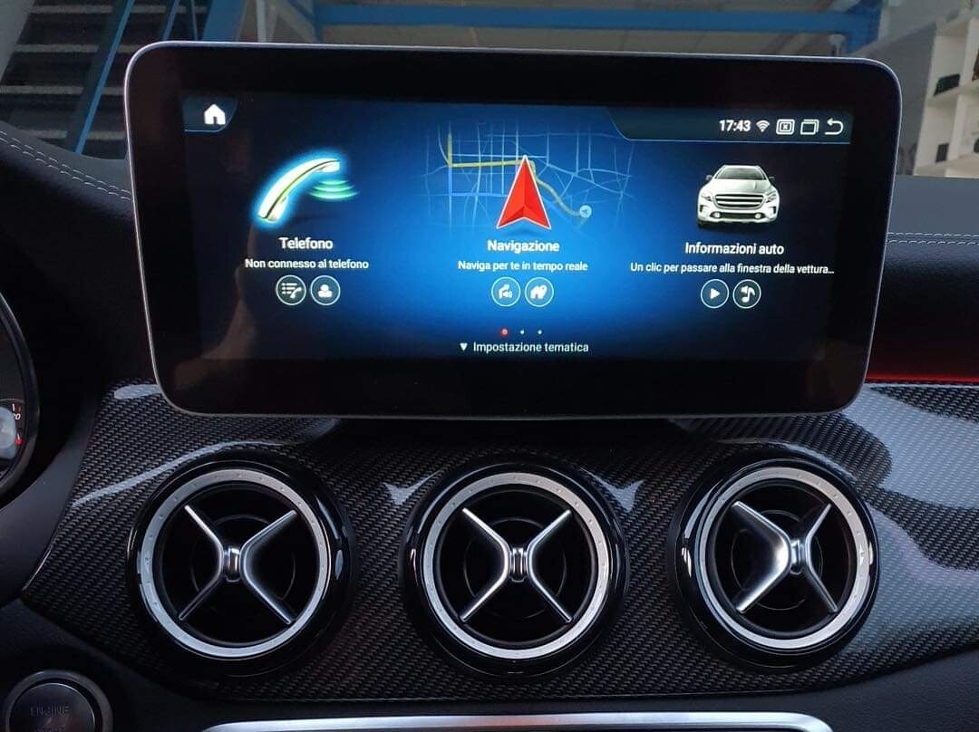 CARTABLET MERCEDES A B C GLA CLA GLC ANDROID 13  10.25 POLLICI FULLHD,AUDIO DSP , CARPLAY 8GB RAM 128GB ROM