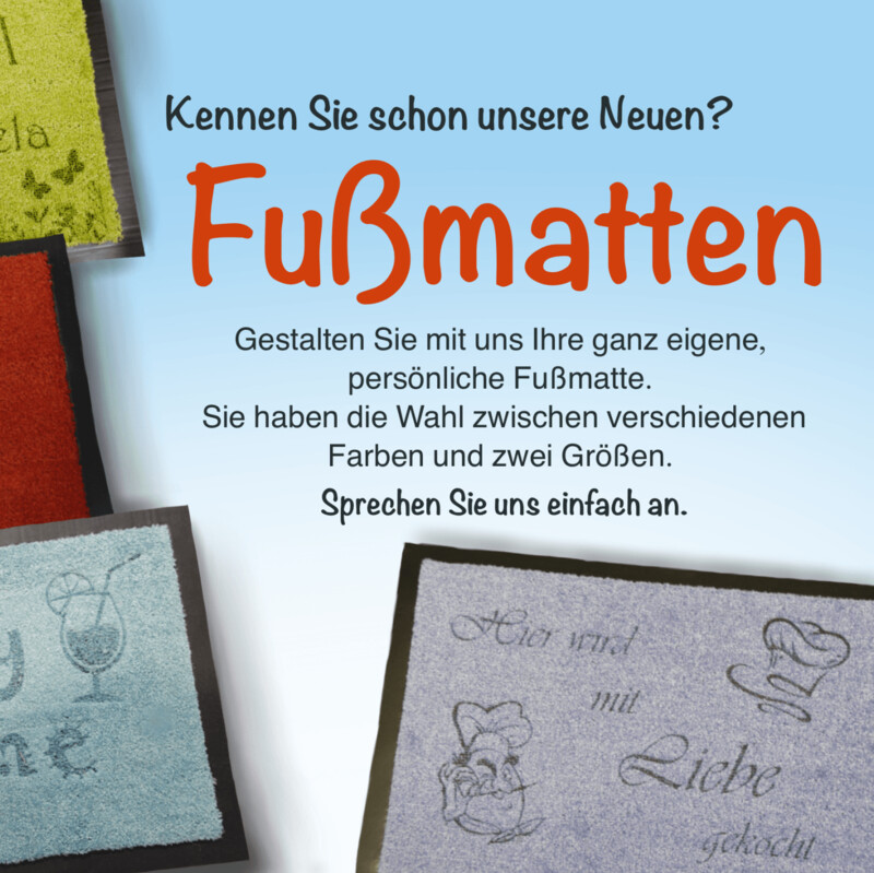 Fußmatte  inkl. individueller  Gravur