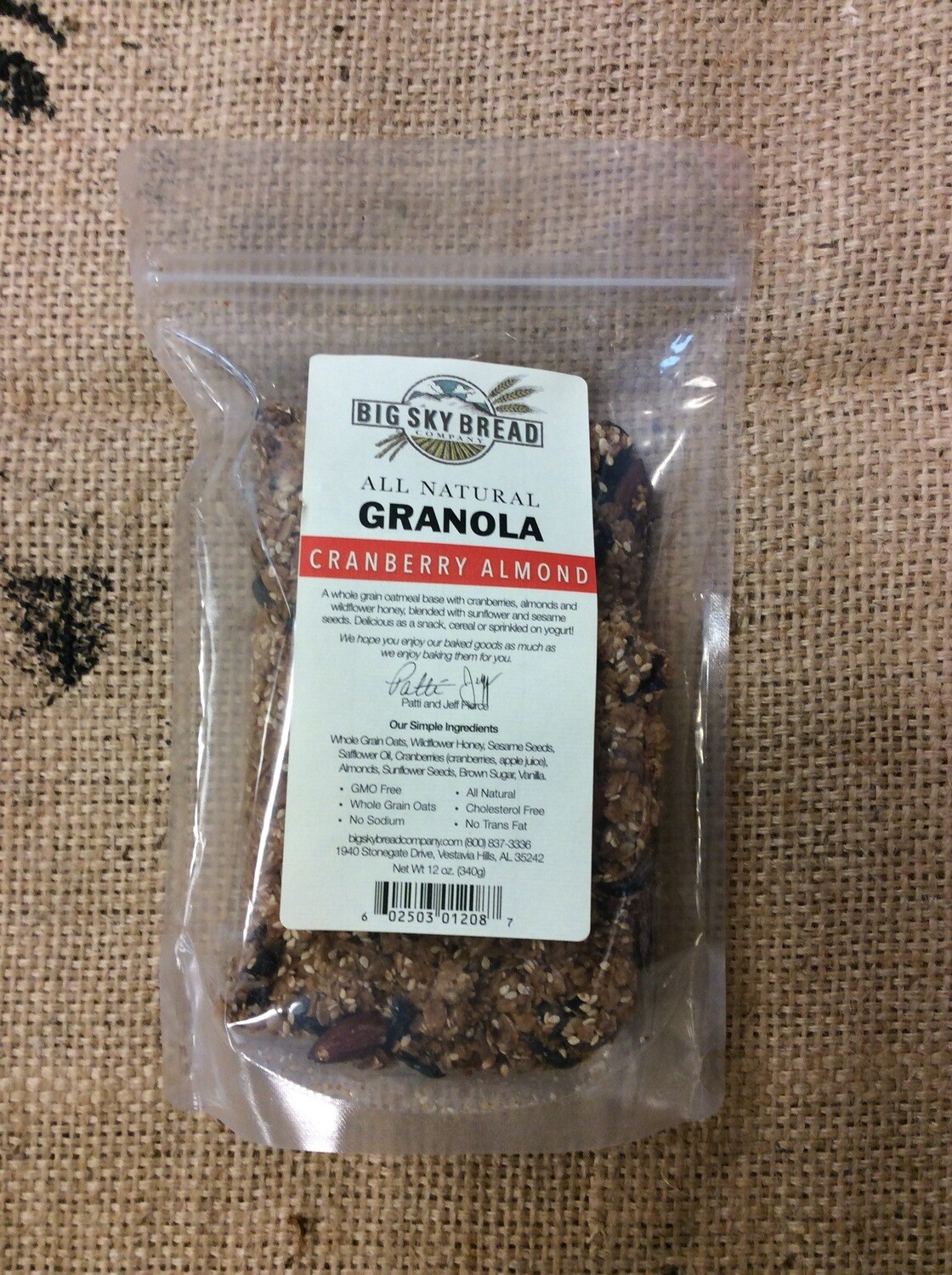 Big Sky Cranberry Almond Granola