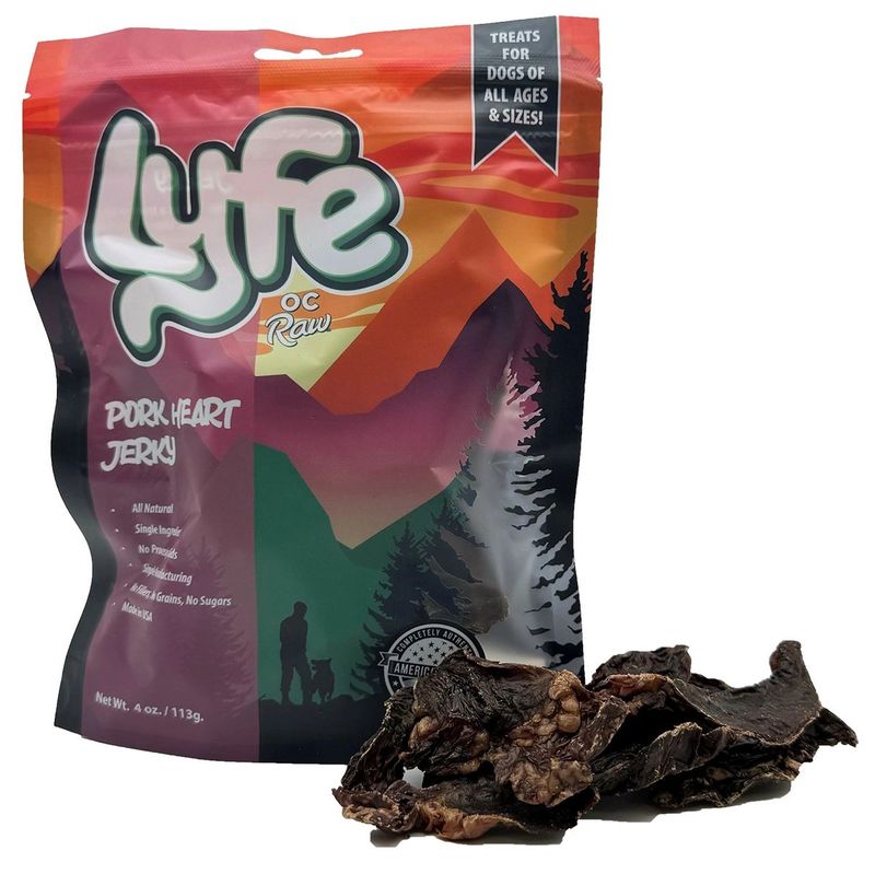 Lyfe Pork Heart Jerky, 4 oz