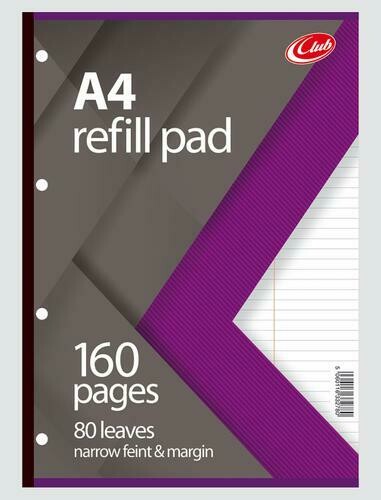 A4 Refill Pad Narrow Lined