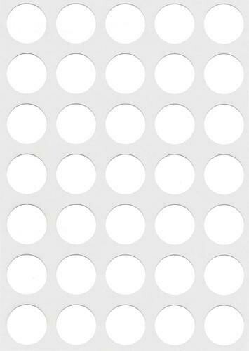 Labels White Dots 13mm