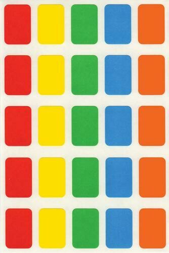 Labels  Small Rectangle  Assorted Colours