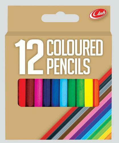 12 Coloured Pencils half size