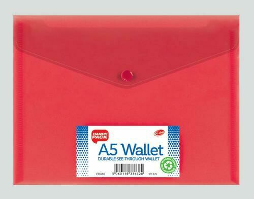 Plastic Popper Wallet A5