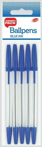Club Ballpoint Pens Pack 5 Blue