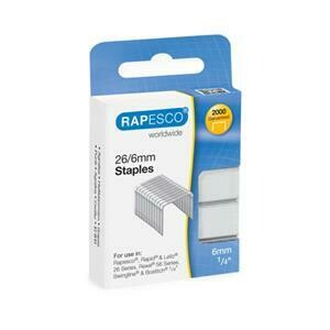 Rapesco 26/6mm Galvanised Staples Retail Pack of 2000