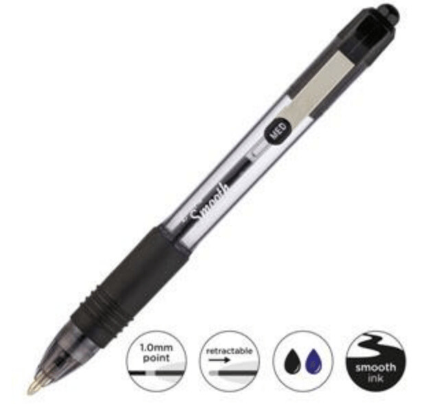 Zebra Retractable Black Pen