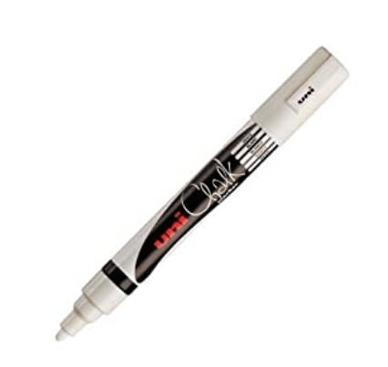 Uni Chalk Marker Single Individual 
Colour White