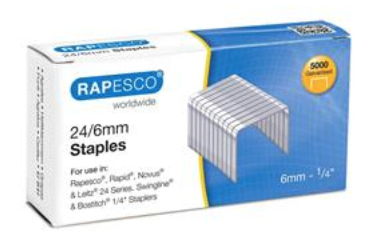 Rapesco 24/6mm Galvanised Staples