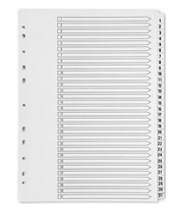 A4 File Dividers 1 -31