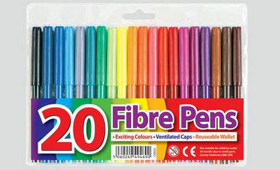 20 Fibre Pens