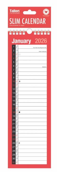 Slim 2026 Calendar