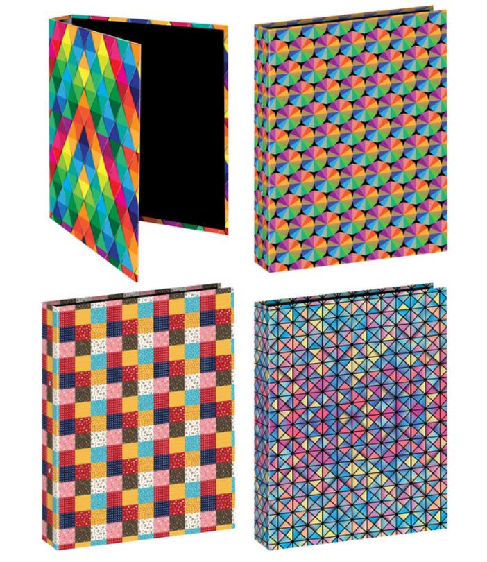 A4 Abstract Print Ring Binder Laminated