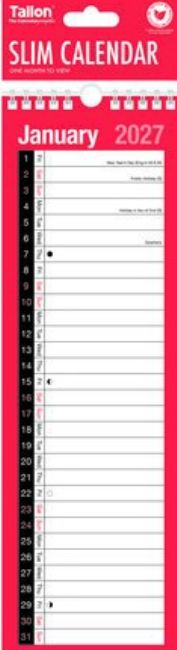 Slim Tallon Calendar