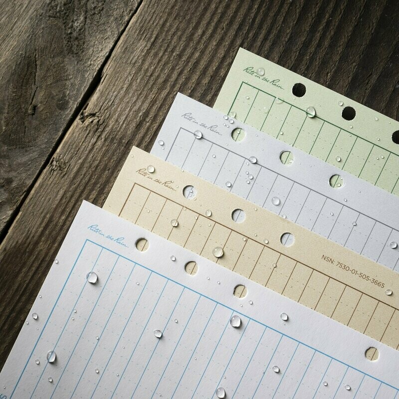 Feuilles perforées pour classeur TAN (982T) 11,8x17,8 cm
