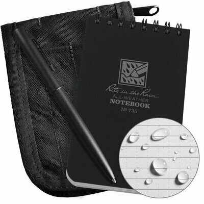 Kit complet housse NOIRE carnet TAN