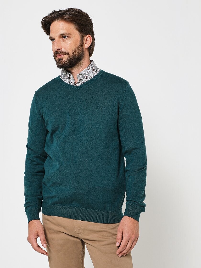 Pull col V Cambridge homme