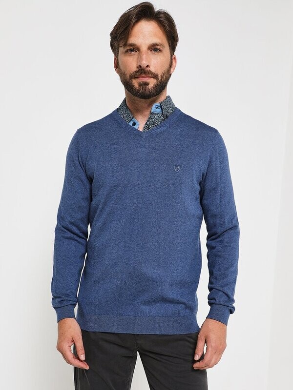 Pull col V Cambridge homme