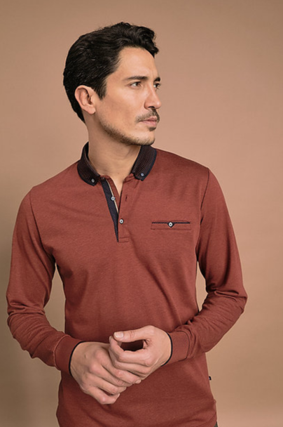 Polo manches longues Benson and Cherry homme