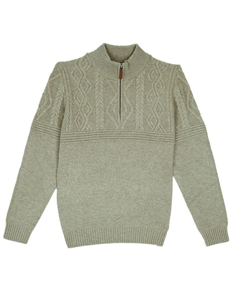 Pull Cambridge zippé  torsadé