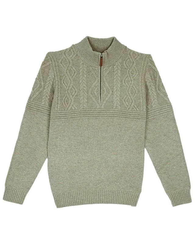 Pull Cambridge zippé  torsadé