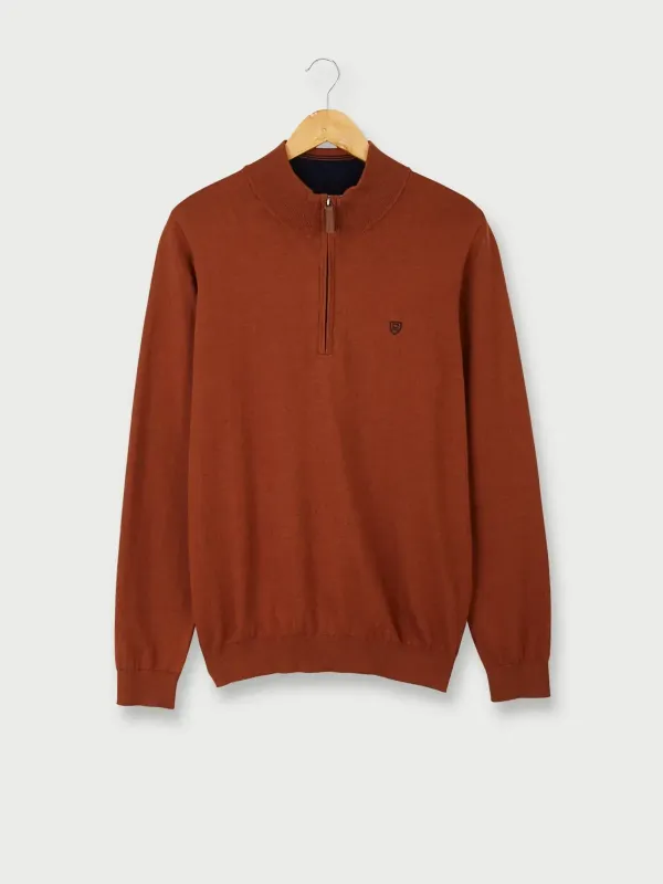 Pull Cambridge col zippé homme