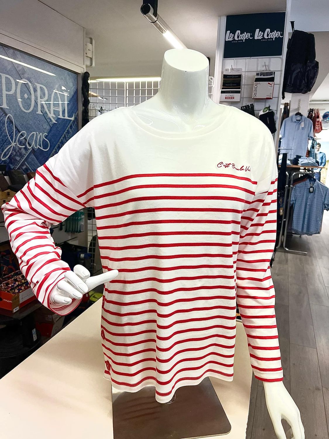 T-shirt manches longues marinière C'est Beau la Vie femme