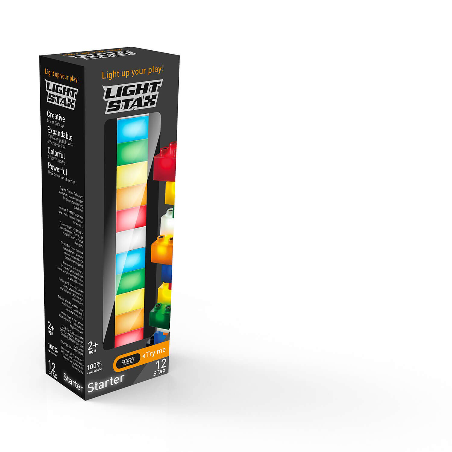 مكعبات stax ضوئية 12 قطعة