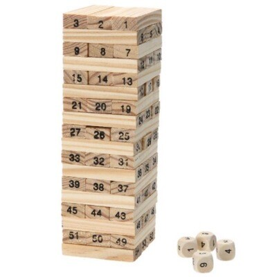 blocks 54 pcs قطع بناء خشبية