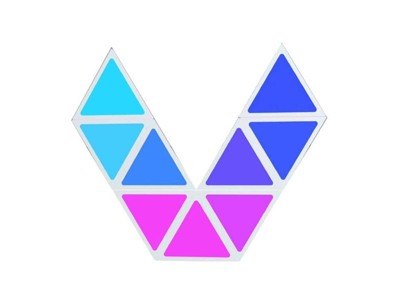 Triangle RGB MultiColor LED Wall Light, USB Power Touch Sensor (6 قطع)