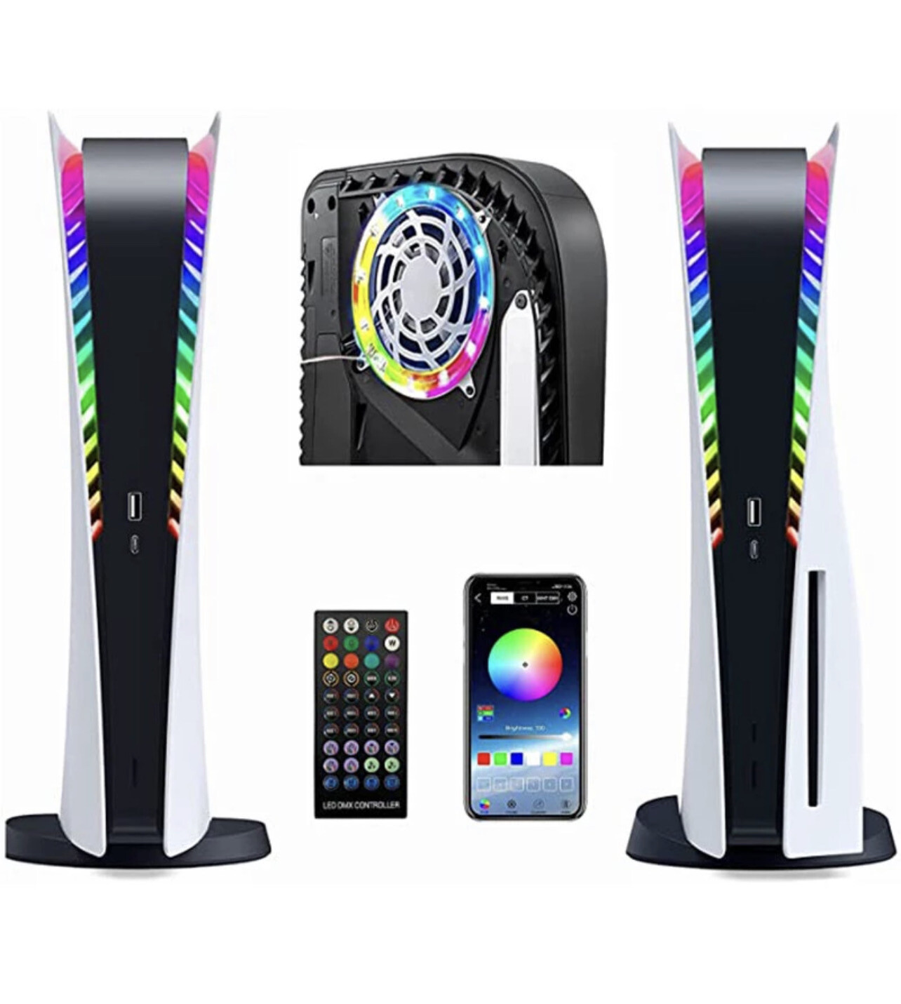PS5 LED Light Strip RGB 8 Colors 400 Effects Ring Lights Decorative