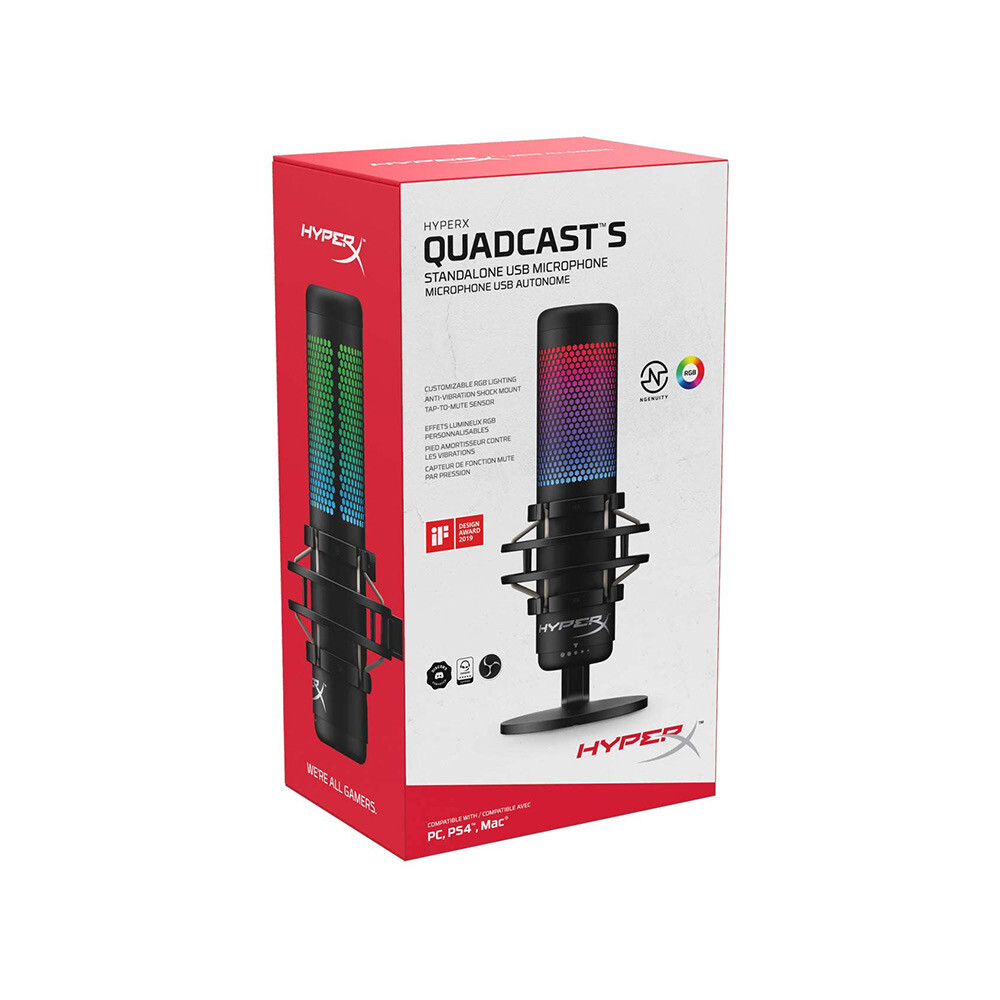 HyperX Quadcast S RGB USB Condenser Microphone &quot;Black-white&quot;