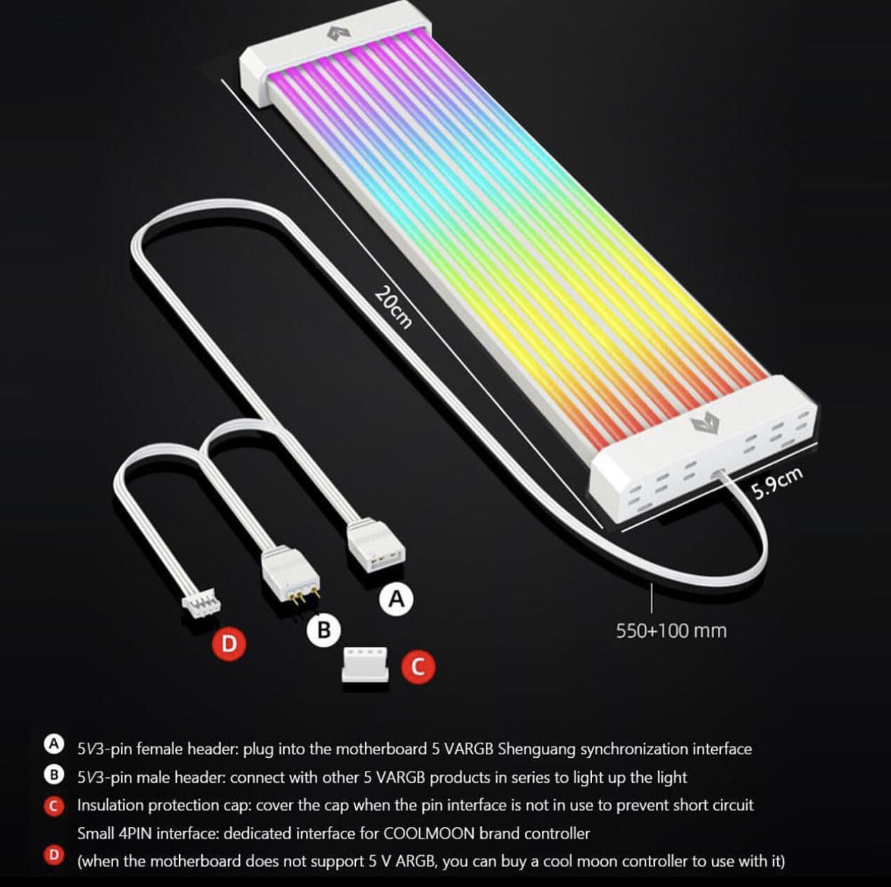 R مرنة LED 5V ARGB Aura Sync نيون قطاع ضوء للكمبيوتر