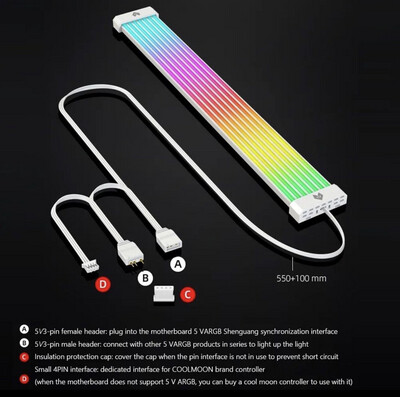 R مرنة LED 5V ARGB Aura Sync نيون قطاع ضوء للكمبيوتر الشاسيه