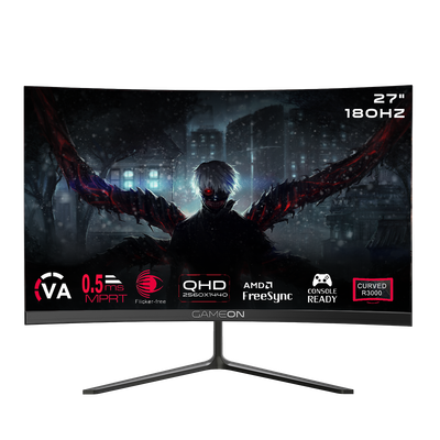 Game on 27inch QHD 180hz 0.5ms 2.1 curved va