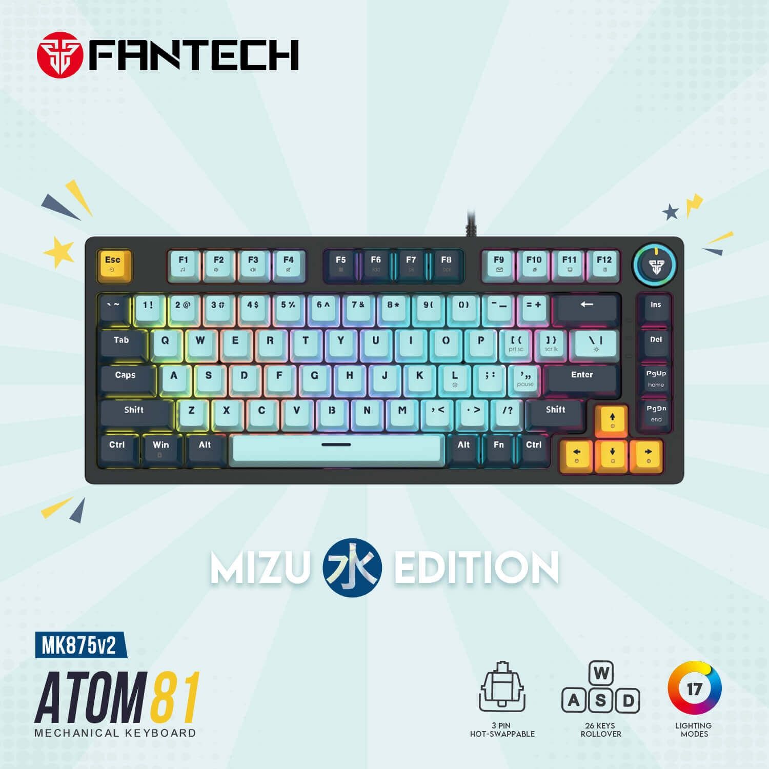Fantech Atom81 Mizu Edition mechanical keyboard