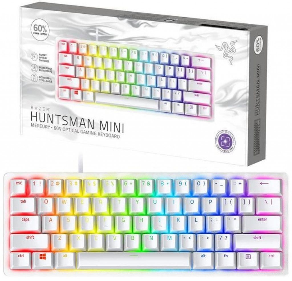 Razer Huntsman mini mercury + 60% optical gaming keyboard