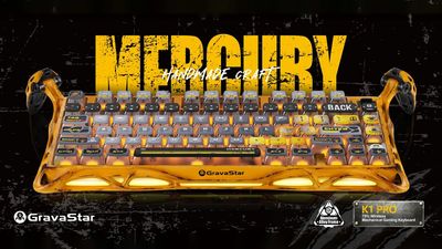 GravaStar Mercury K1 Pro Keyboard Yellow / 75% Wireless Mechanical Keyboard/ Aluminum Alloy Farme