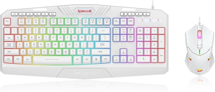 Red Dragon Gaming Essential S101W Keyboard/mouse 2in1 set white