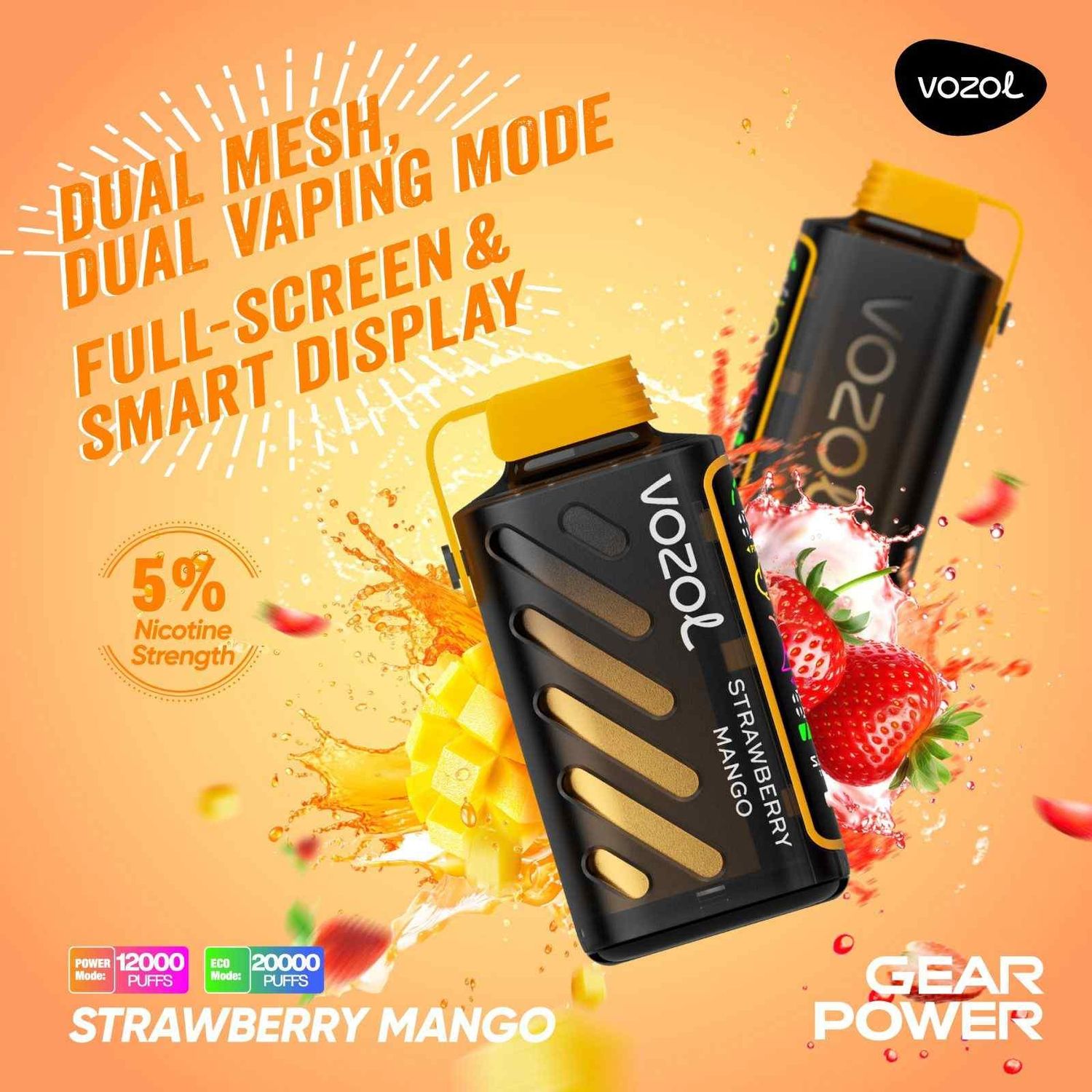 Vozol Gear Power Strawberry Mango 20.000 Puff