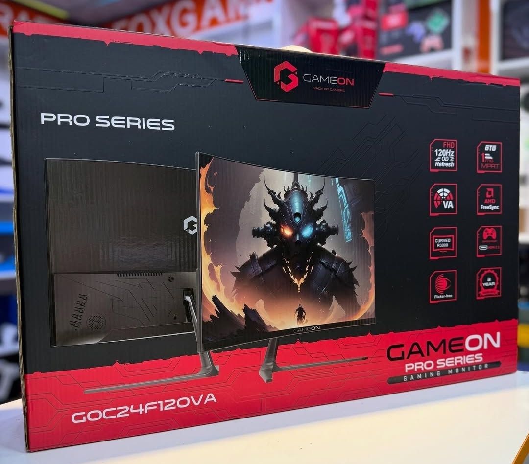 GAMEON GOC24F120VA 24&quot; FHD, 120Hz, 1ms, VA Curved Gaming Monitor (Supports PS5) - Black