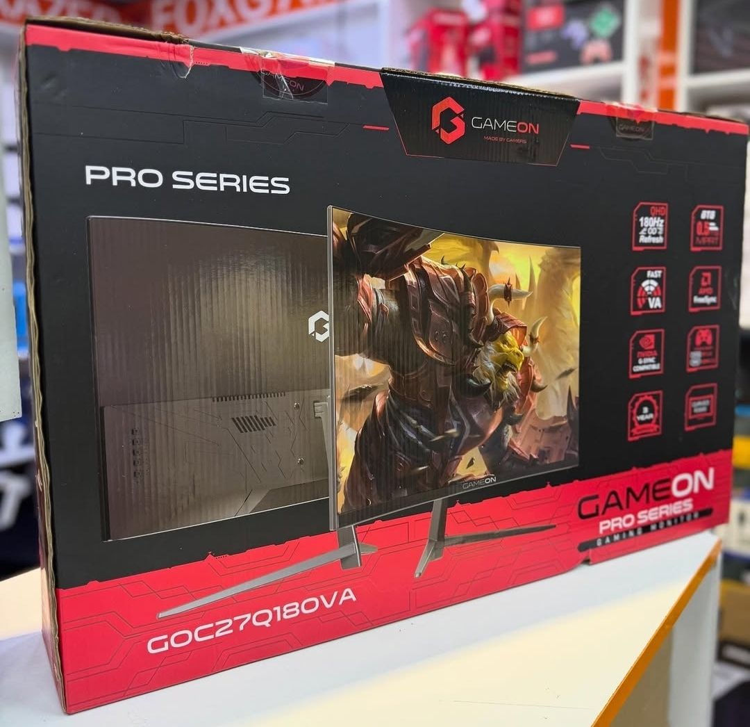 Gameon 27&quot; QHD 180hz Va 0.5ms Curved Gaming Monitor