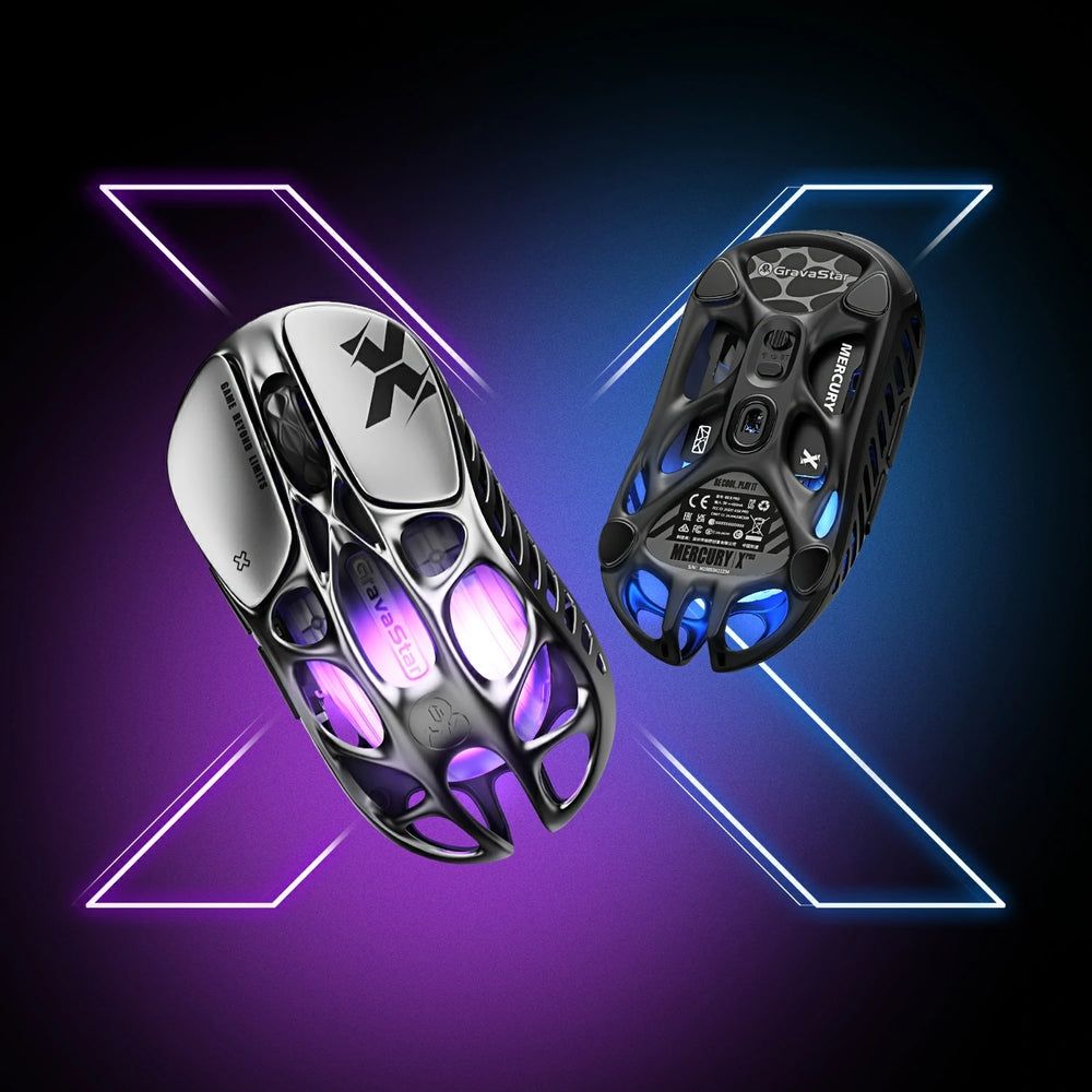GravaStar Mercury X Magnesium Alloy Wireless Gaming Mouse (sliver)