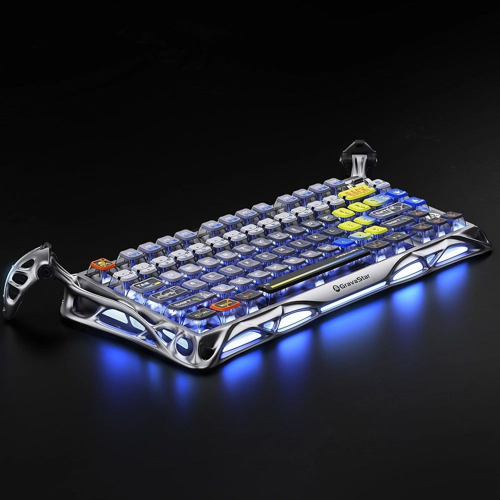 GravaStar Mercury K1 Pro 75% Mechanical Keyboard- Interstellar Silver