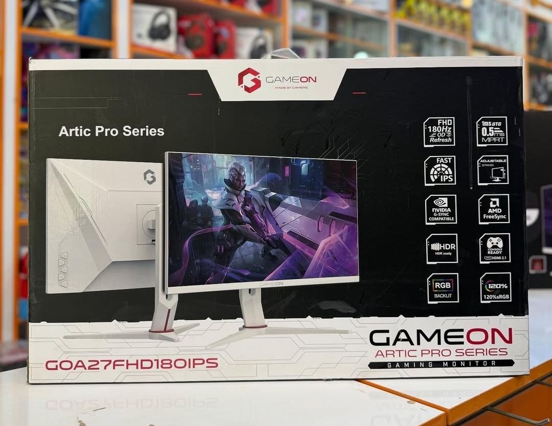 Game on 27inch FHD 180hz 0.5ms 2.1 ips white RGB