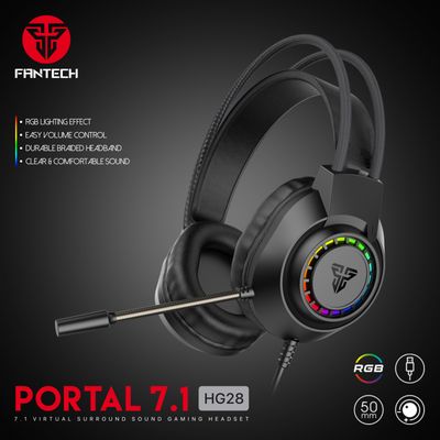 Fantech HG28 Portal 7.1 virtual Surround sound gaming headset RGB