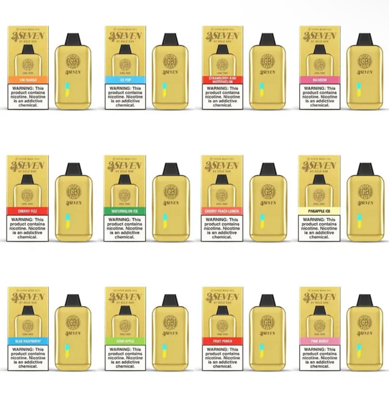 24 Seven By Gold Bar   24000puff