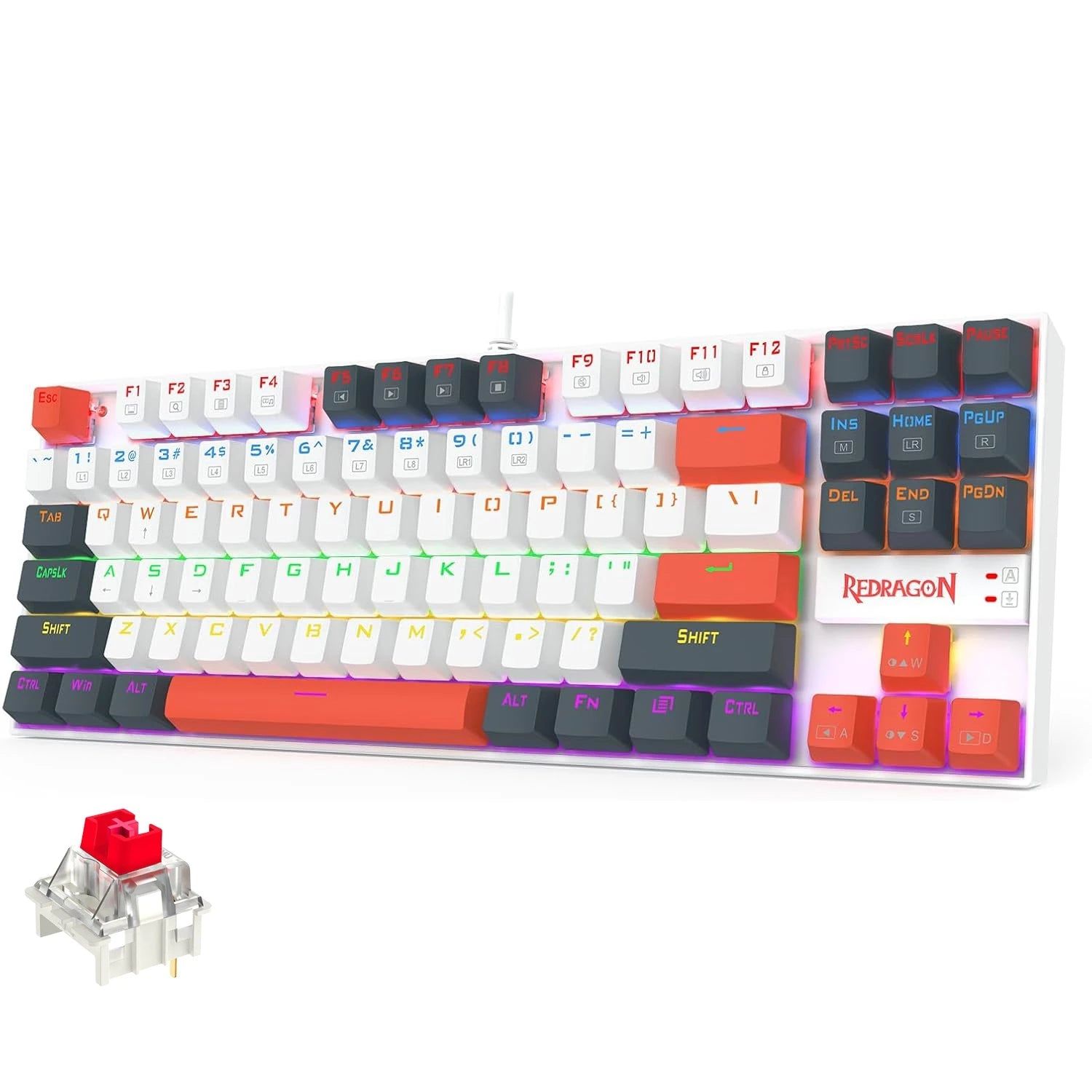 Redragon K552WLR-R Kumara Wireless Mechanical TKL Gaming Keyboard