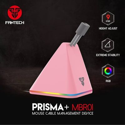Fantech RGB Gaming Mouse Bungee, Mouse Cord Holder and Cable Management Device for Esports, Pink